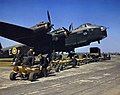 Loading the bomb load on a Short Stirling