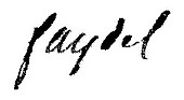 signature de Jean-Félix Faydel