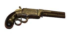 Smith & Wesson Volcanic, cal. .31, entre 1845 e 1855.