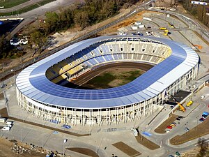 Vogelperspektive der Motoarena Toruń