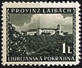 A 1945 stamp for the Province of Ljubljana under German occupation