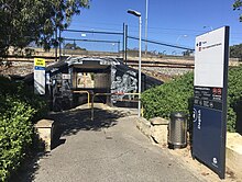 Painted brick underpass entrance