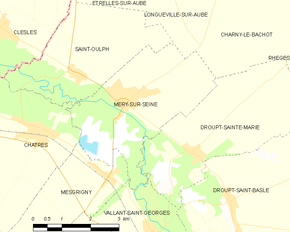 Poziția localității Méry-sur-Seine