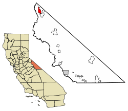 Location in Mono County and the state of California