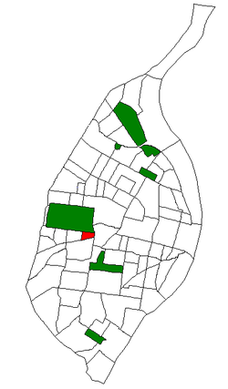 Location (red) of Kings Oak within St. Louis