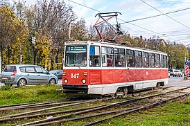 Трамвайный вагон КТМ-5М3 в Ярославле