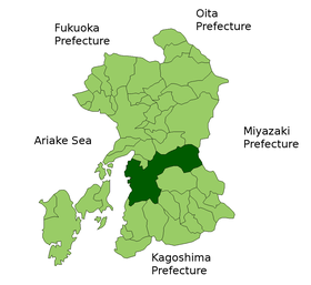 Localização de Yatsushiro