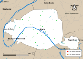 Il n'y a aucun site Seveso à Paris mais 76 sites soumis à enregistrement ou autorisation.