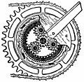 Diagram av Sunbeam 2-girs planetgir, hentet fra 1911 Encyclopædia Britannica, 3. utgave, s. 916.