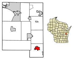 Location of New Holstein in Calumet County, Wisconsin