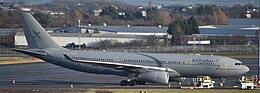 AirTanker Services liveried A330-243, G-VYGJ (MSN: 1439), the airframe used for the South Atlantic Air Bridge, 2016.