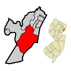 Location within Hudson County