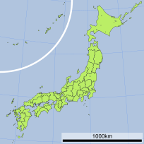 一丈木ため池の位置（日本内）