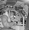 Navigator on board his Lancaster