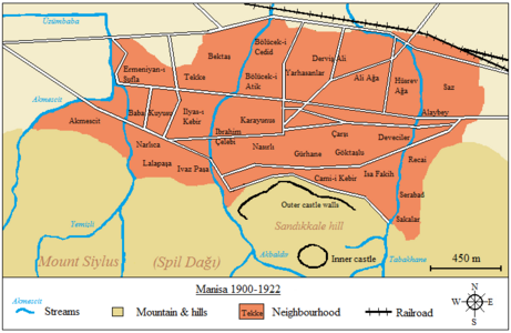 Mapa de la ciutat abans de l'incendi