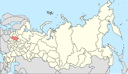 Položaj Tverske oblasti u Rusiji