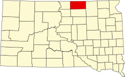 Vị trí quận McPherson trong tiểu bang Nam Dakota ở Hoa Kỷ