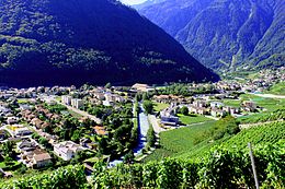 Martigny, soos gesien vanuit die buurt Bourg