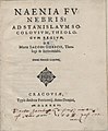 Naenia fvnebris ad Stanislavm Socolovivm 1586