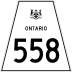 Highway 558 marker