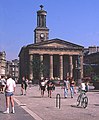 Square in front of St Giles' Church, Elgin, is the site of a medieval market