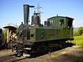 Locomotive à vapeur G 3/3 no 5 Bercher au Chemin de fer-musée Blonay-Chamby en été 2003.