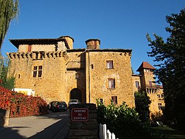 The entrance of the château