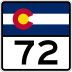 State Highway 72 marker