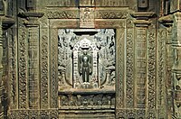 Neminatha image in sanctum, doorframe and lintel decoration