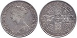 Florin 1859, Viktoria. Silver.