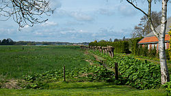 Gezicht over het landschap naast de Hoornsedijk