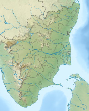 Map showing the location of Melaselvanur-Kilaselvanur Bird Sanctuary