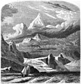 Tierra del Fuego, Monte Sarniento nhìn từ Mũi Froward của Évremond de Bérard, 1861