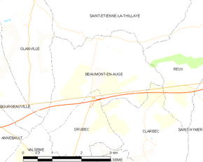 Poziția localității Beaumont-en-Auge