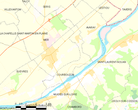 Mapa obce Courbouzon