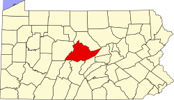 Map of Centre County, Pennsylvania