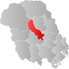 Lage der Kommune in der Provinz Telemark