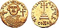 Топка со крст на монета на царот Леонтије (околу 705 г.)