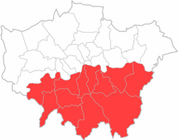Location of London Selatan