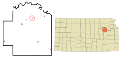 Location within Wabaunsee County and Kansas