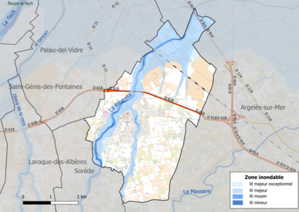 Carte des zones inondables.