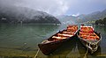 Boats on Naini Lake in Nainital city