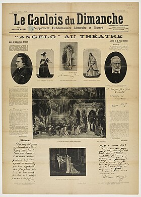 Angelo au théâtre, dans Le Gaulois du dimanche, 1905