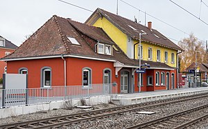 The station building in 2019