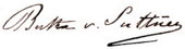 signature de Bertha von Suttner