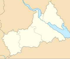 Mapa konturowa obwodu czerkaskiego, po prawej nieco na dole znajduje się punkt z opisem „Czehryń”