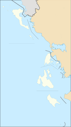Mapa konturowa Wysp Jońskich, na dole po prawej znajduje się punkt z opisem „ZTH”