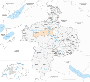 Poziția localității Berna