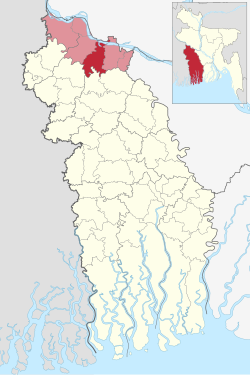 Location of Kushtia Sadar