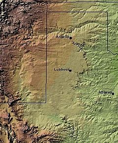 Poziția localității Llano Estacado